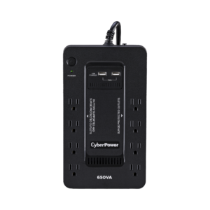 UPS de 650 VA/390 W, Topología Standby con Modo Ahorrador ECO, Entrada 120 Vca NEMA 5-15P, Con 8 Tomas NEMA 5-15R
