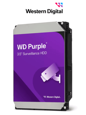 WESTERN DIGITAL WD102PURP - Disco Duro de 10TB Purple PRO/ Especial para Videovigilancia con IA/ Tecnología IA AllFrame/ Interface: Sata 6 Gb/s / Cache 512 M / Hasta 64 Cámaras/ 32 Secuencias de IA para Análisis de Aprendizaje Profundo