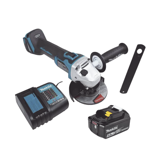 Mini esmeril Inalámbrico de 4-1/2  8.500 rpm, Incluye 1 bat. li-ion 18v/5.0 a.h y Cargador