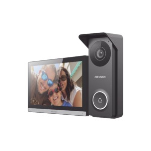 Kit de Videoportero Hibrido TurboHD con Pantalla LCD touch de 7 Wi-Fi / Frente de Calle para Exterior Metalico / 720p (1 Megapíxel )117° de Visión (Gran Angular) / Llamada a App Hik-Connect