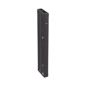 Organizador Vertical PatchRunner?, Doble (Frontal y Posterior), Para Rack Abierto de 45 Unidades, 6in de Ancho, Color Negro