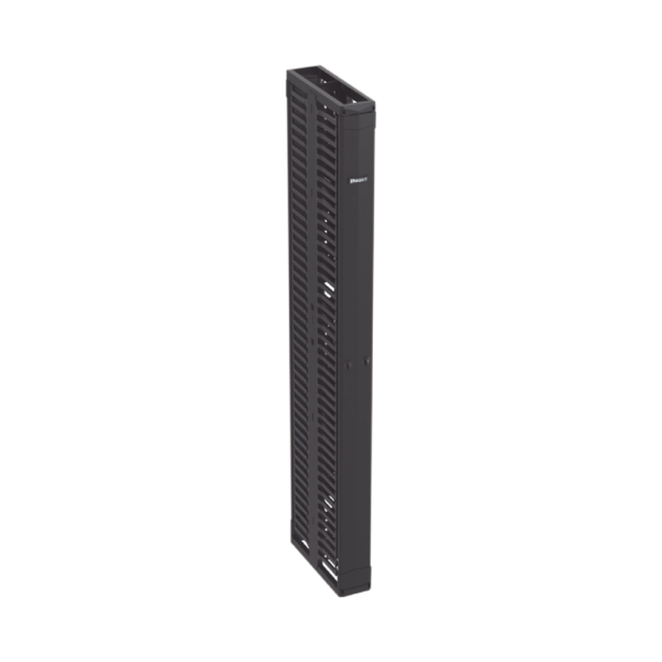 Organizador Vertical PatchRunner?, Doble (Frontal y Posterior), Para Rack Abierto de 45 Unidades, 6in de Ancho, Color Negro