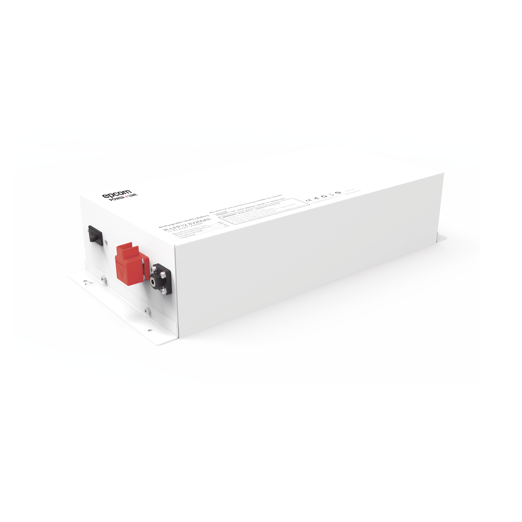 Batería de Litio Ciclo Profundo, 12.8 Vcc 200Ah (LiFePO4 case Metalico), Solar, , Máximo 100 A de Descarga