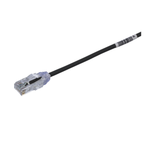 Cable de Parcheo TX6, UTP Cat6, Diámetro Reducido (28AWG), Color Negro, 0.5 m