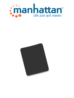 Manhattan 423526 - Mouse pad / 6mm / Color negro / Construido en espuma / Sin empaque