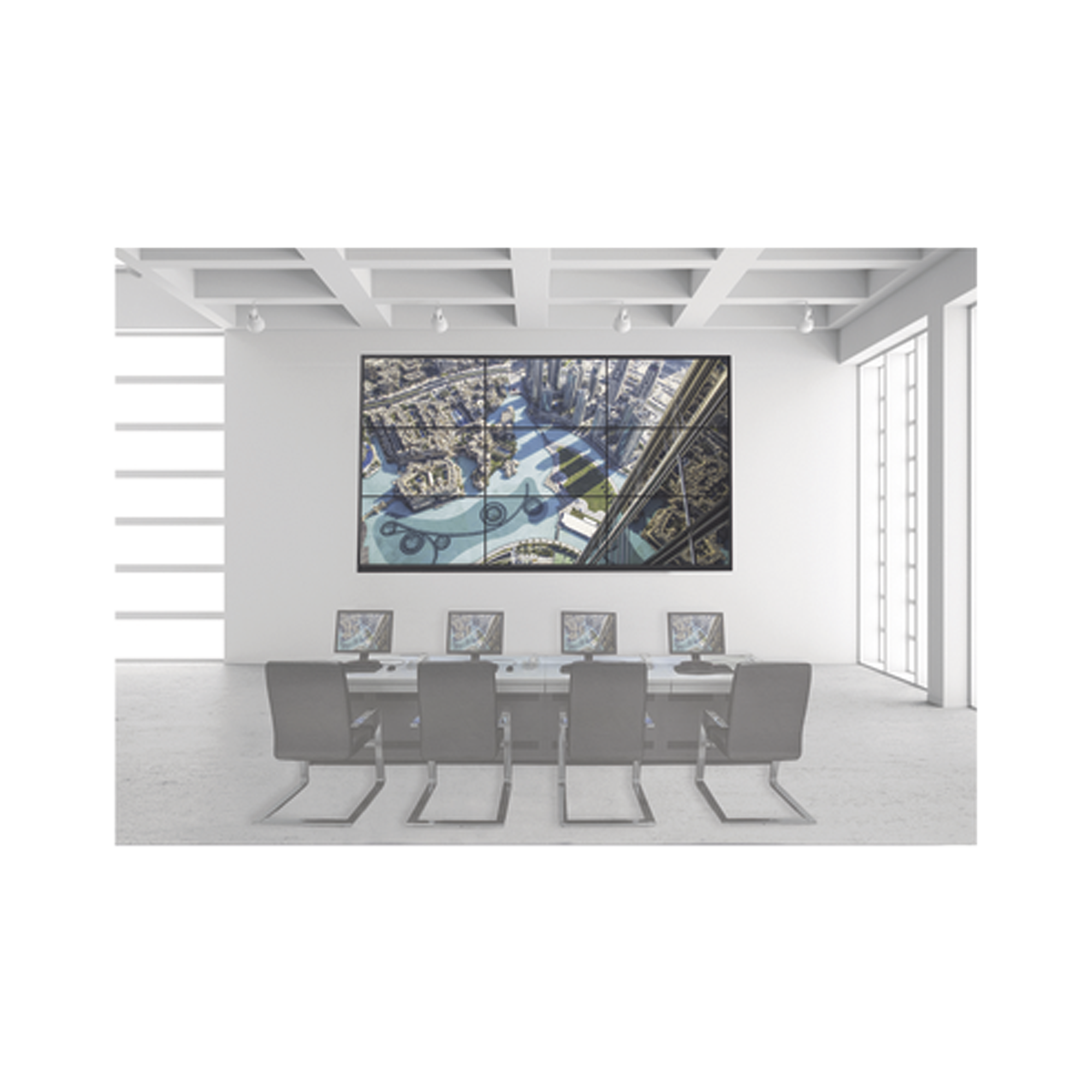 Kit Videowall 3X3 / Incluye 9 Pantallas de 55 / Decoder / Bases de Pared / Accesorios de Instalación