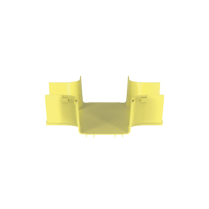 Accesorio de 4 Vías Horizontal, Con Ángulos a 90º, Para Canaletas FiberRunner? 6X4, Color Amarillo