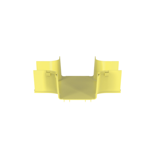 Accesorio de 4 Vías Horizontal, Con Ángulos a 90º, Para Canaletas FiberRunner? 6X4, Color Amarillo