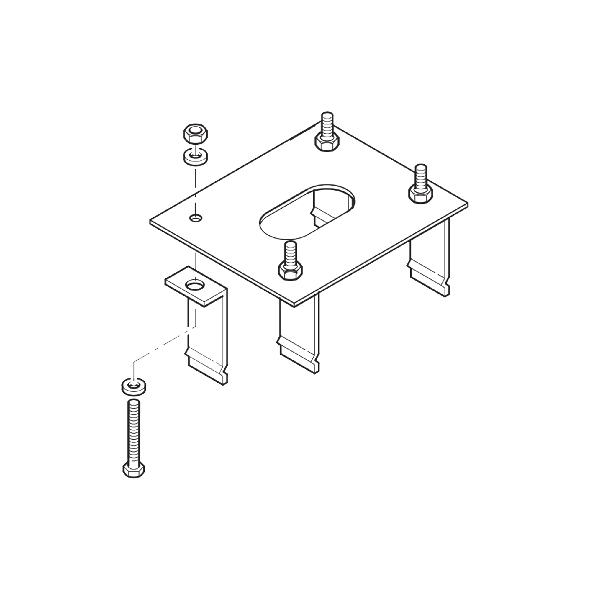 Anclaje para barreras CAME GARD4 y G3750