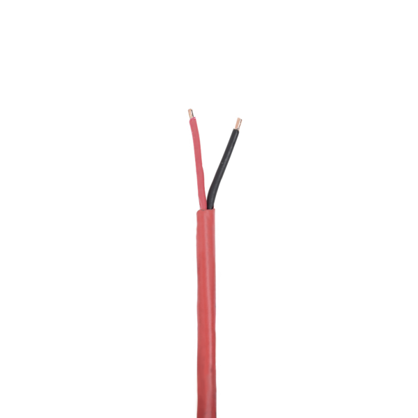 Bobina de 305 Metros de Alambre / 2 x 18 AWG / Tipo FPLR-CL3R, FT4 / Color Rojo / Resistente a la Intemperie para Aplicaciones en Sistemas de Detección de Incendio y Sistemas de Evacuación