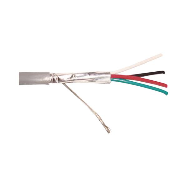 Cable 4 x 18 AWG / Blindado / 305 Metros / Riser / UL / Color Gris / Hecho en México