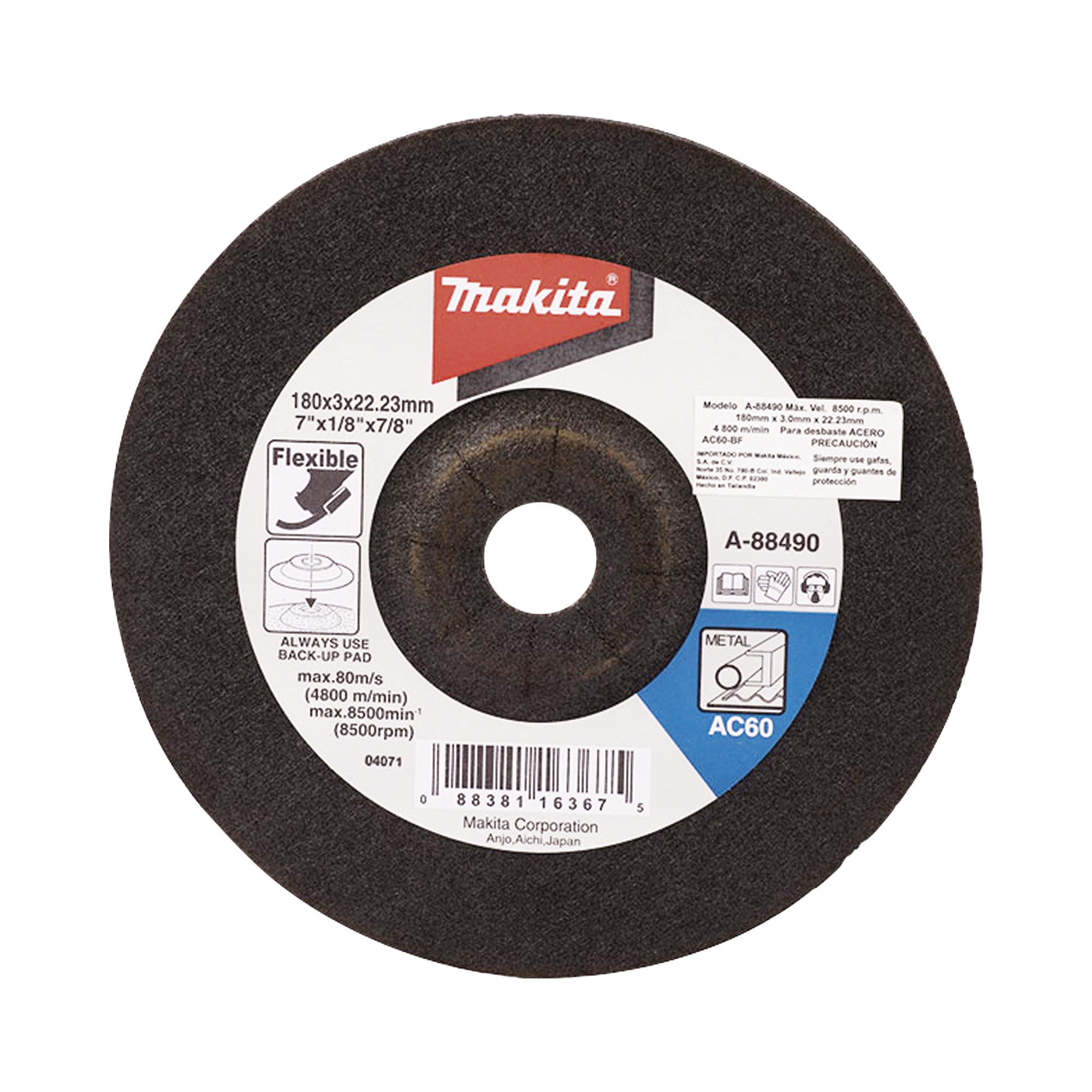 Disco de desbaste de 7