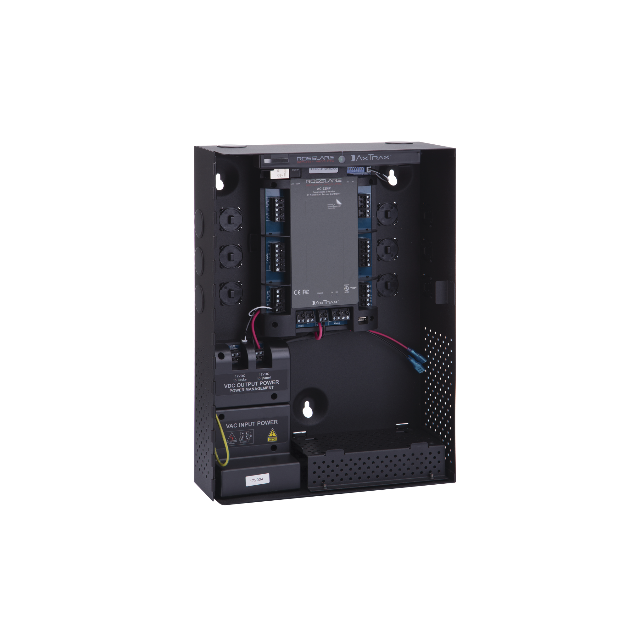 Controlador de Acceso para 2 lectoras / Expandible a 2 Lectores Adicionales / 30,000 Tarjetas / Incluye Gabinete y Fuente de Alimentación / Nueva Generación!