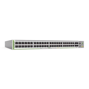 Switch PoE+ Administrable CentreCOM GS980M, Capa 3 de 48 puertos 10/100/1000Mbps + 4 SFP Gigabit, 740 W