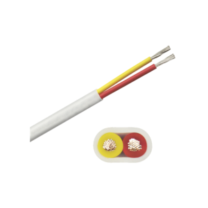 Rollo de cable plano grado marino calibre 14, de 2 conductores (rojo y amarillo) de 100 pies (30.48 m).