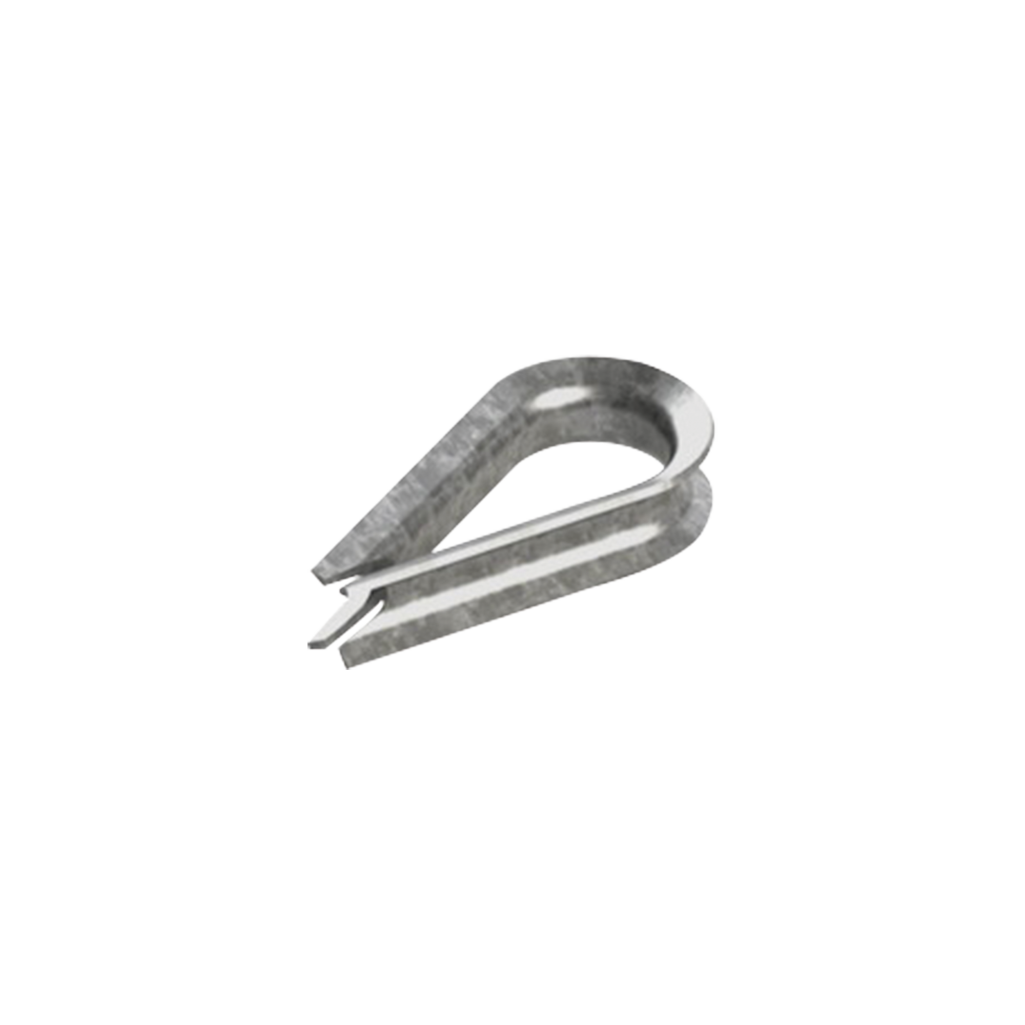 Guardacabos/cuello 1/4 acero con electro galvanizado.