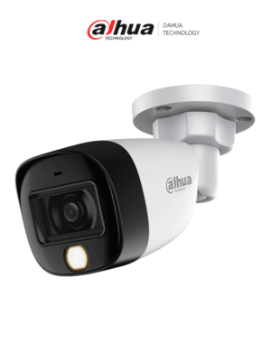 DAHUA HAC-HFW1801C-IL-A - Cámara bullet ofrece resolución 4K de 8 MP, iluminador dual para entornos oscuros, lente de 2.8 mm con ángulo de 106°, alcance IR de 20 m, WDR real de 120 dB, tecnología Super Adapt y micrófono integrado.