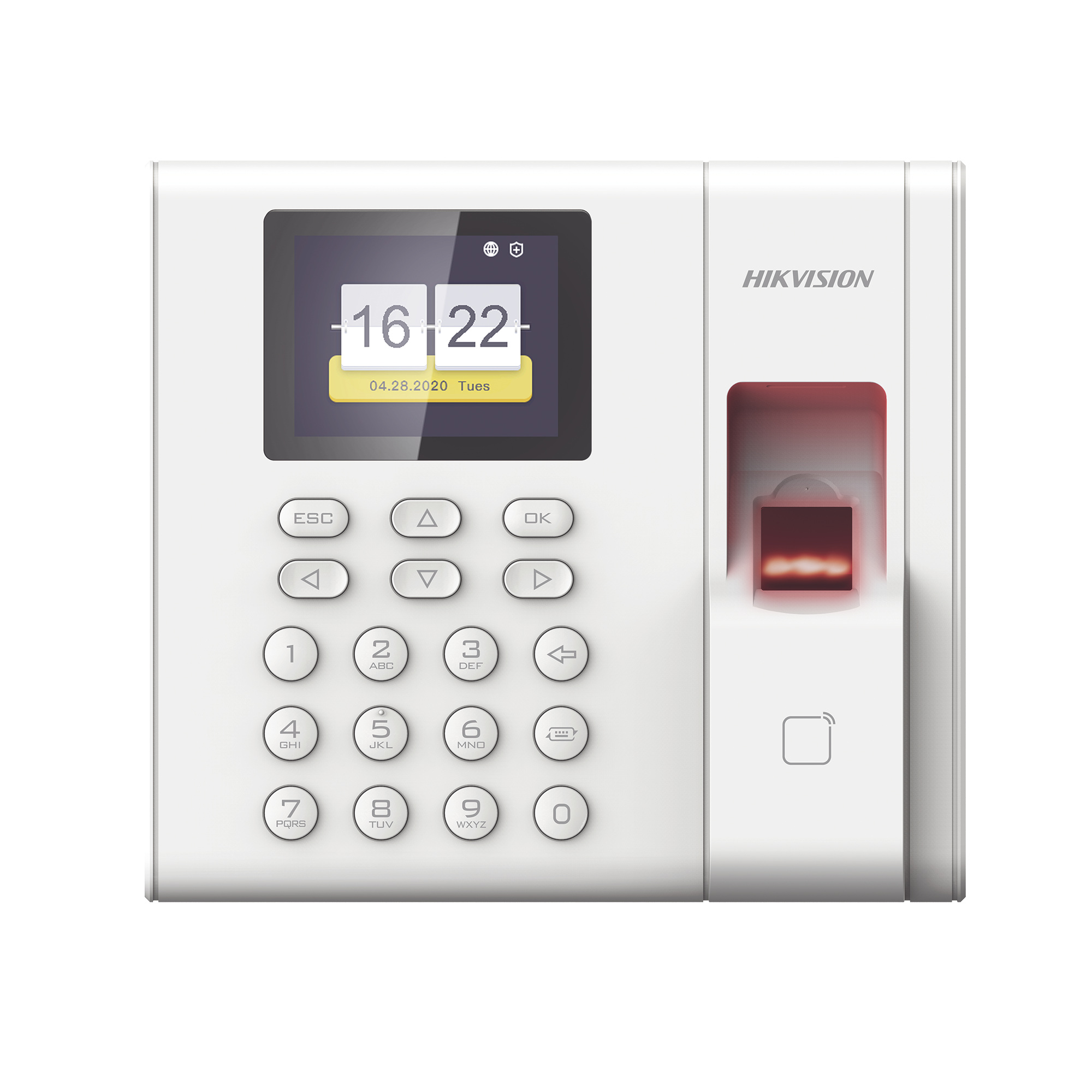 Checador de Huella con Batería de Respaldo / Reportes por USB / 1,000 Usuarios / 1000 Huellas / 100,000 Registros / Lector de Tarjetas EM / Uso con iVMS-4200.