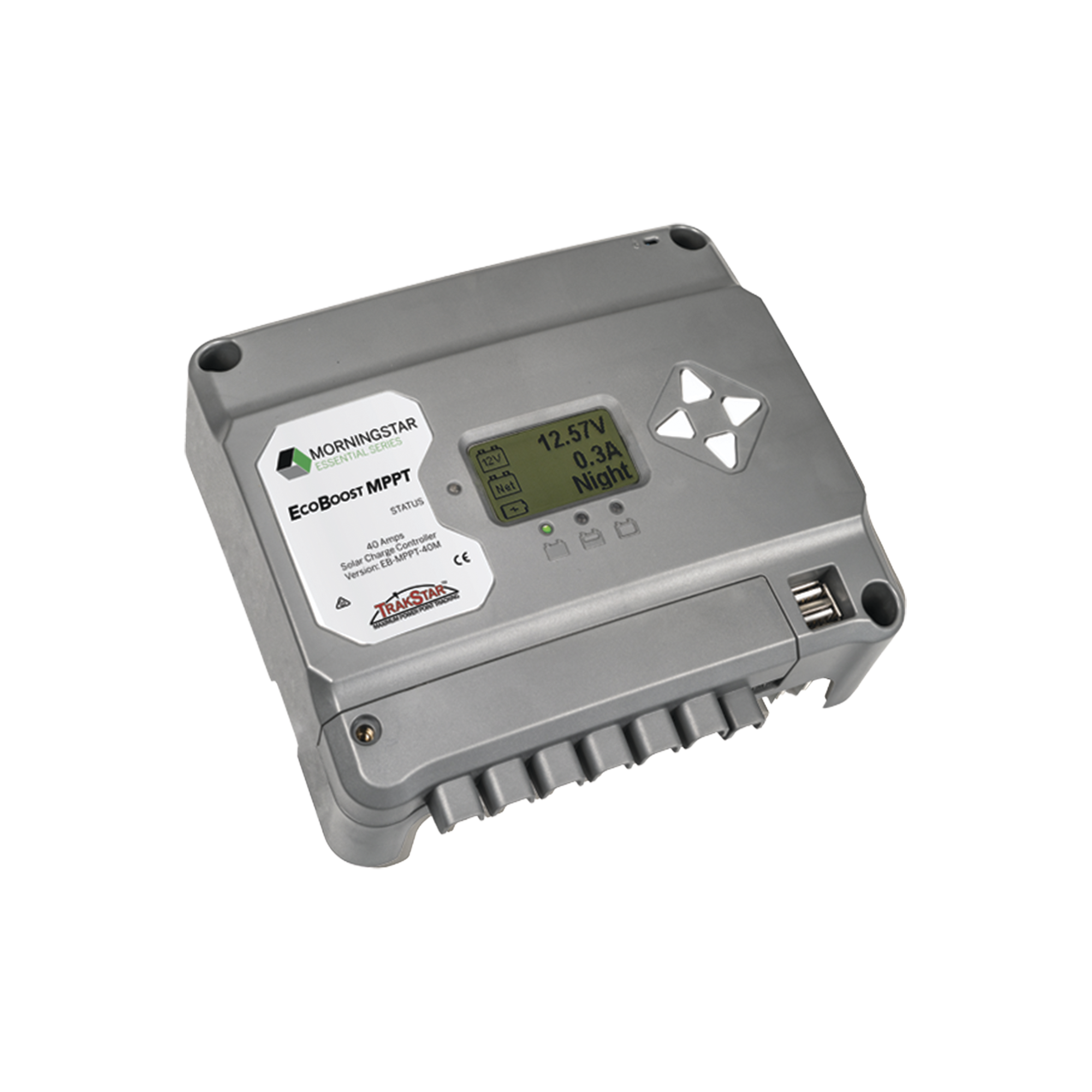 Controlador de Carga Solar EcoBoost MPPT 40A con Pantalla.