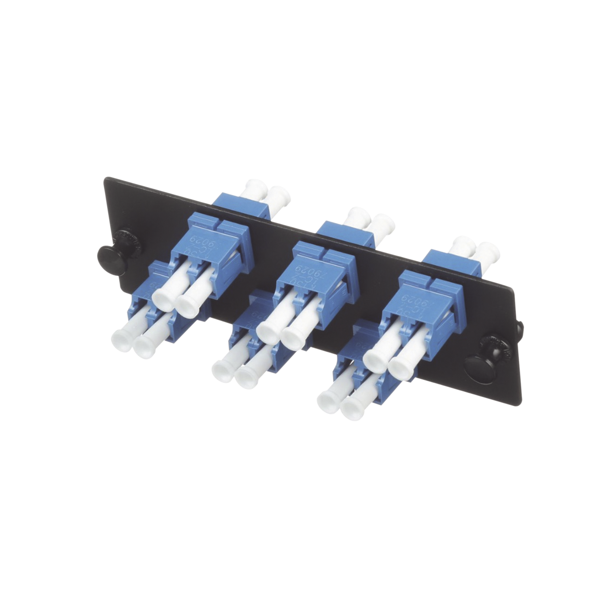 Placa Acopladora de Fibra Optica FAP, Con 6 Conectores LC Duplex (12 Fibras), Para Fibra Monomodo OS1/OS2, Color Azul