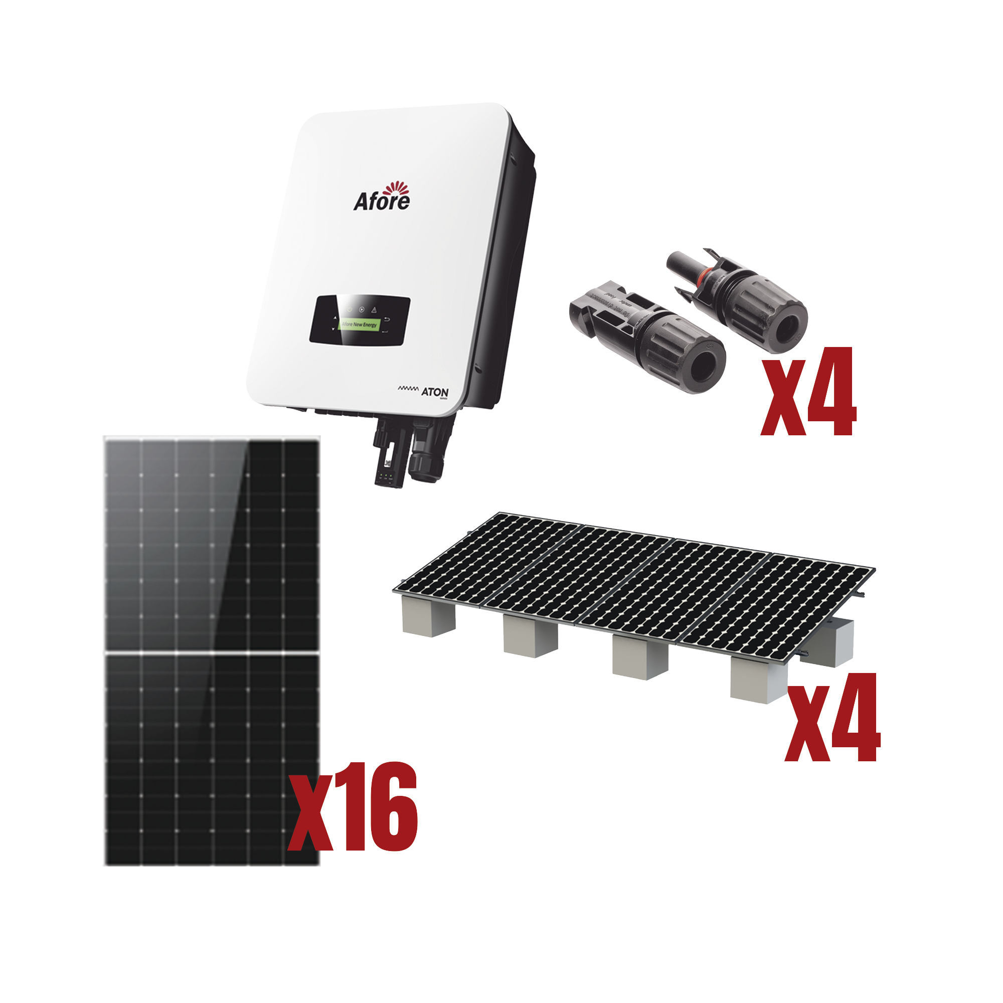 Kit Solar Interconexion / 9kW 220Vca / Inversor AFORE / Montaje Incluido