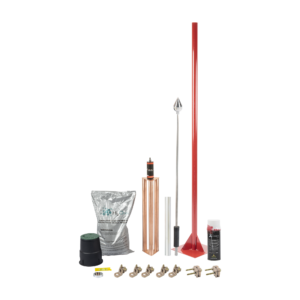 Kit Pararrayo con Punta en Aluminio con Accesorios para Protección de Diámetro de 160 m.