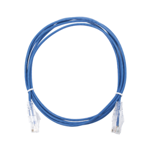 Cable de Parcheo Slim UTP Cat6 - 2 m Azul Diámetro Reducido (28 AWG)