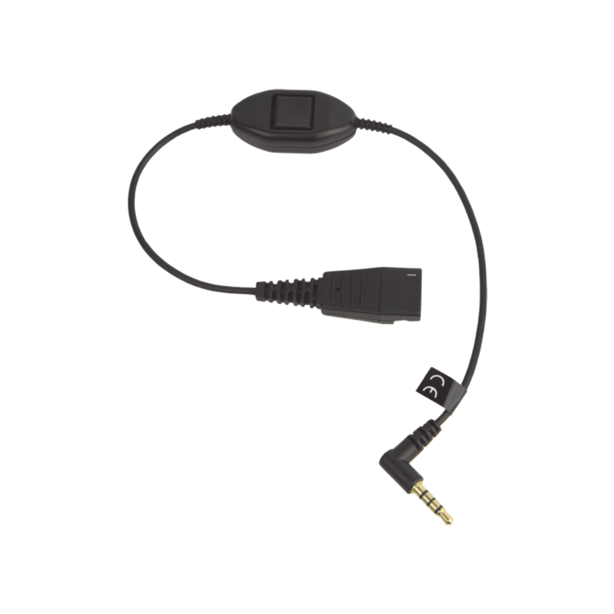 Jabra Cord QD a conector de 3.5 mm con Push-to-Talk para teléfonos celulares smartphones (8800-00-103)