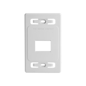 Placa de pared modular MAX, de 2 salidas, color blanco, version bulk (Sin Empaque Individual)
