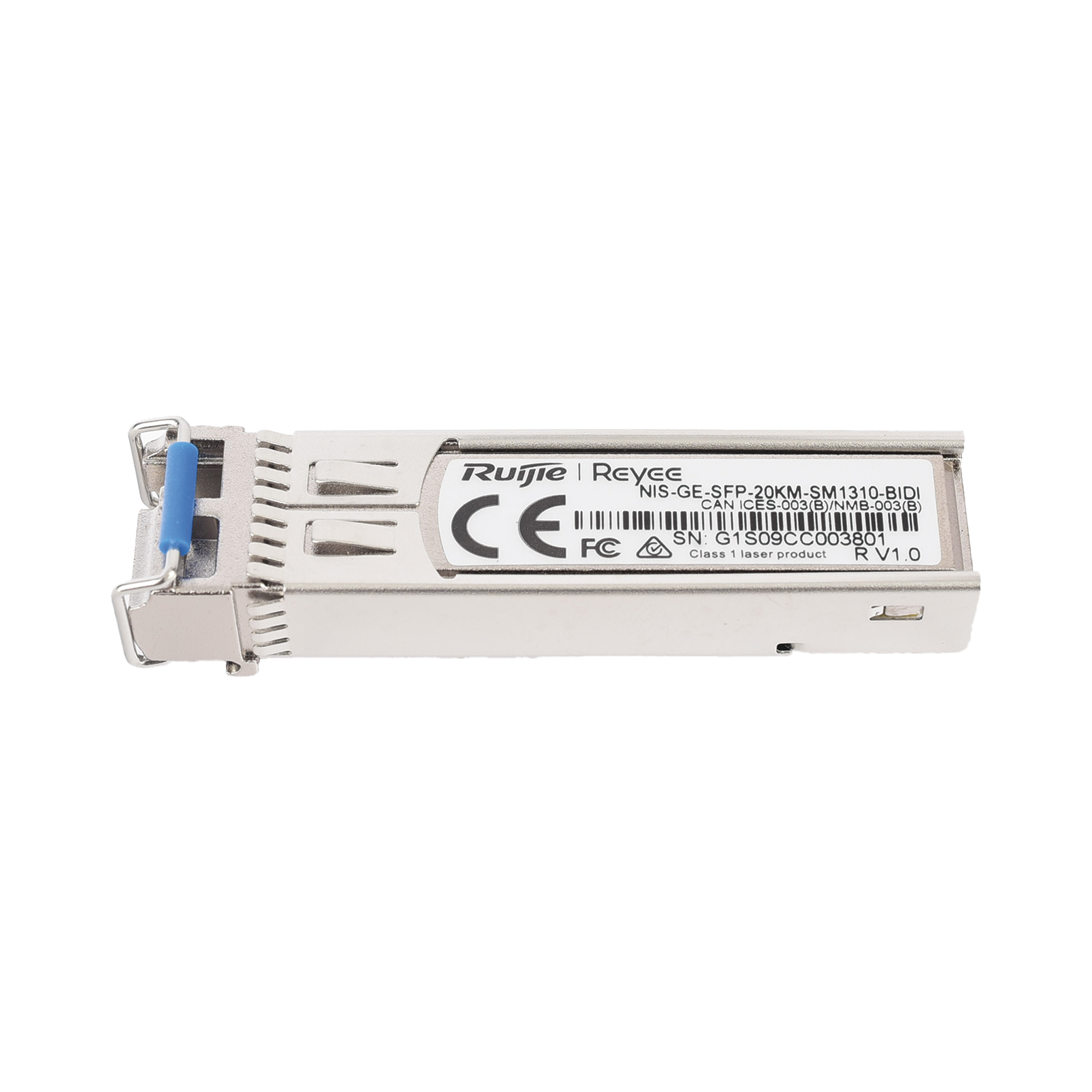 Transceptor Industrial BIDI Monomodo SFP 1G (Lado A), hasta 20 Kilómetros, TX 1310 / RX 1550, soporta Temperaturas de -40° a 85° C