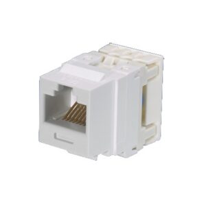 Conector Jack Estilo 110 (de Impacto), Tipo Keystone, Categoría 6, de 8 posiciones y 8 cables, Color Marfil