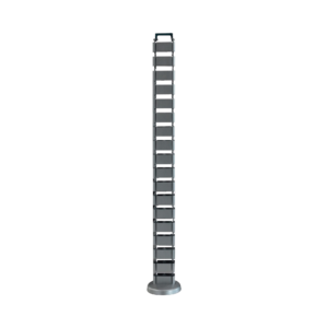 Organizador de cables vertical articulado, ideal para llevar los cables del piso a mesa o a la cubierta del escritorio de manera segura