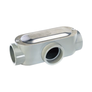 Caja oval roscada tipo T de 2 (50.8) incluye tapa y tornillos.
