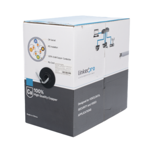 Bobina de cable de 305 m, ( 1000 ft ), Cat5e, alto desempeño, de color Gris, UL, para aplicaciones en video vigilancia, redes de datos. Uso Interior