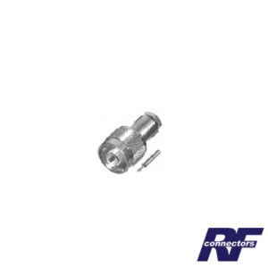 Conector N Macho de Rosca para RG-58/U, RG-142/U, Plata/ Oro/ Teflón.