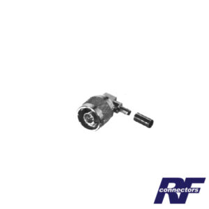 Conector N Macho en A/R de Anillo Plegable para Cables RG-58/U, RG-142/U, Niquel/ Oro/ Teflón.