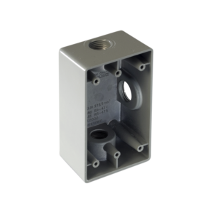 Caja Condulet FS de 1/2 ( 12.7 mm) con tres bocas a prueba de intemperie.