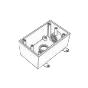 Caja Condulet FS de 3/4 (19.05 mm) con dos bocas a prueba de intemperie.