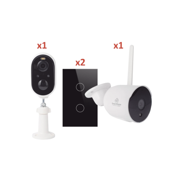 (Wifi) KIT 2 camaras Wifi y 2 apagadores inteligentes Wifi