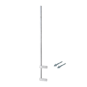Mástil Liviano de Pared de 1.5 m (Diam. 1-1/4) con Cejas de Fijación  Soldadas, ¡No se gira! Incluye Taquetes para instalación.