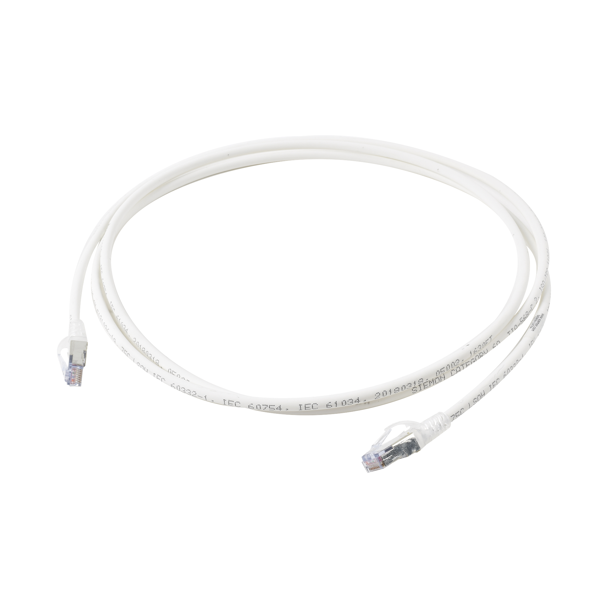 Patch Cord Skinny Cat6A Blindado S/FTP, 7ft, Diámetro Reducido 28 AWG, Color Blanco