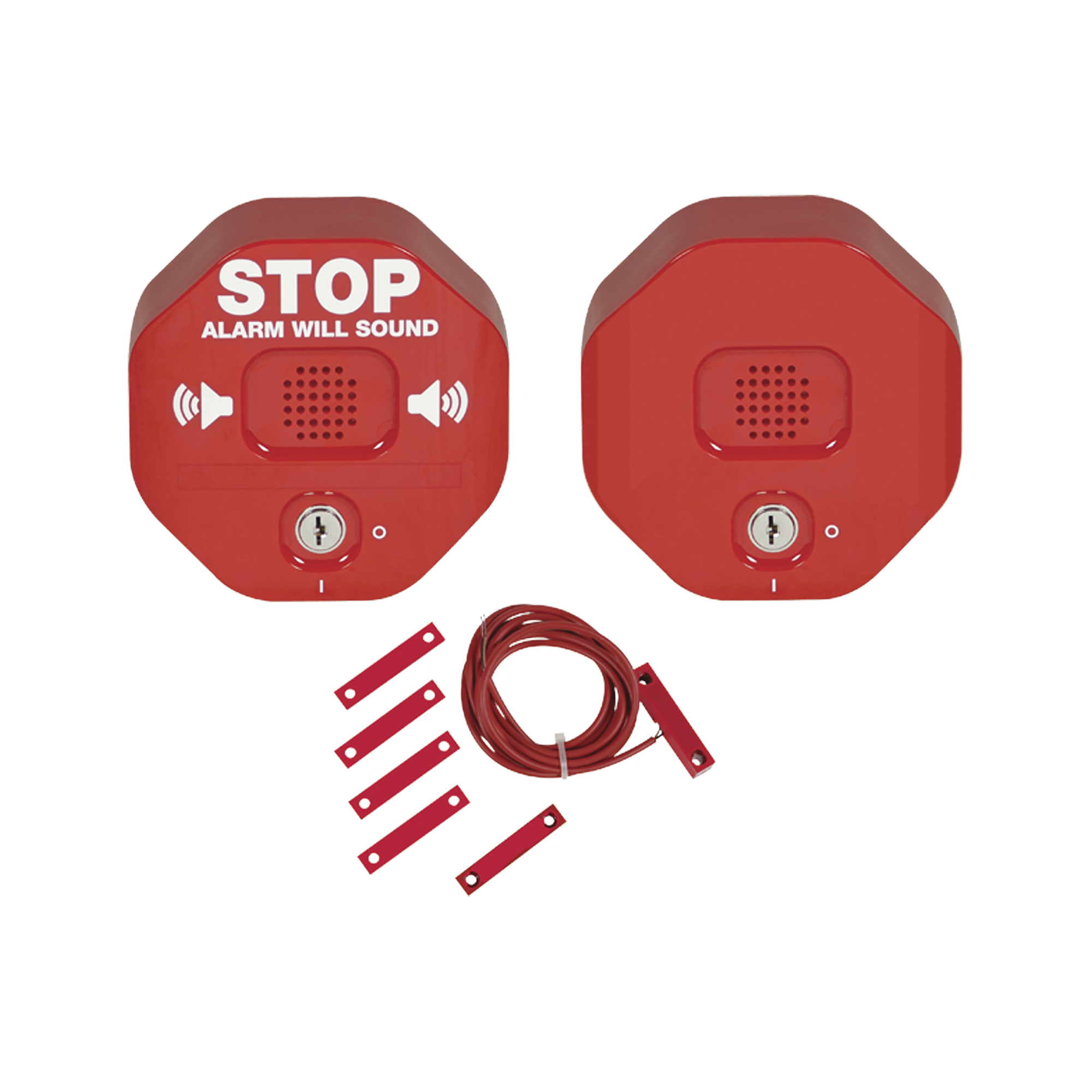 Alarma multifunción Exit Stopper® con bocina remota, para puertas dobles