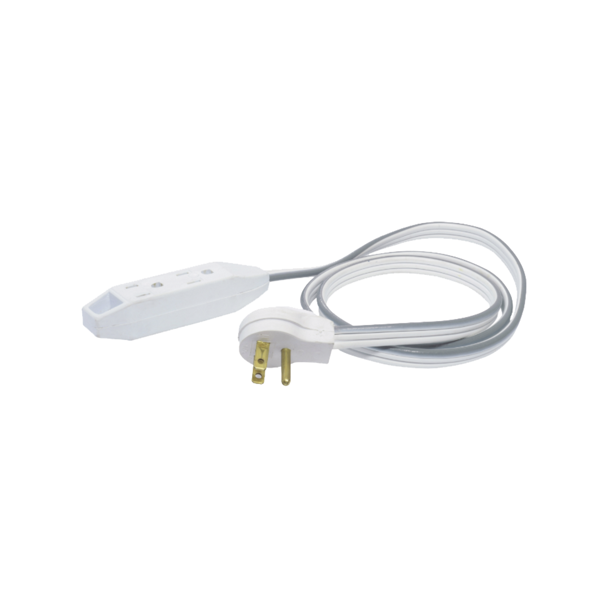 Extension electrica plana de 1 metro con clavija aterrizada.