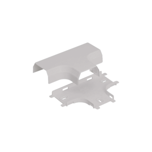 Accesorio en T, para uso con canaleta T45, Material PVC Rígido, Color Blanco Mate