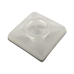 Base Autoadherible para Cinchos Práctica y Eficiente para la Organización y Fijación de Cables, Fabricada en Nylon Resistente y de Color Natural con una Medida de 19x19 mm, Paquete con 100 Piezas (4210-00001)