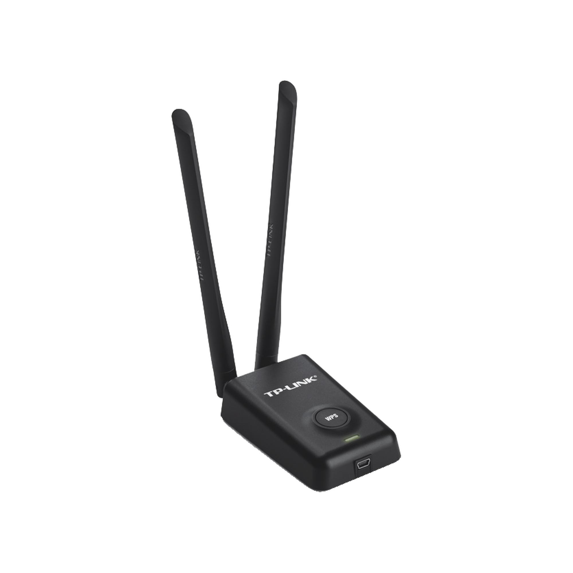 Tp-Link tl-wn8200nd Adaptador de alta potencia USB inalámbrico/ WiFi N 300 Mbps / Frecuencia de 2.4 GHz / 2 Antenas Externas de 5 dBi / Compatibilidad Windows y Linux