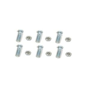 Paquete de 6 tornillos y tuercas de acero inoxidable 3/8 x 2?.