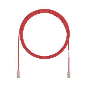 Cable de Parcheo TX6, UTP Cat6, Diámetro Reducido (28AWG), Color Rojo, 7ft