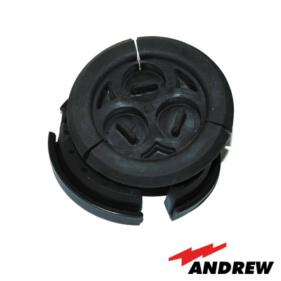 Bota pasamuro de 4. Incluye 3 orificios para cable coaxial de 7/8