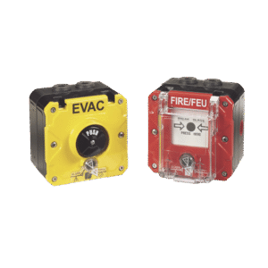 Puntos de llamada antideflagrantes y de alerta para ubicaciones peligrosas y rompen vidrios y botones